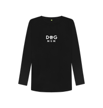 Load image into Gallery viewer, Black Printed Long Sleeve T Shirt Front