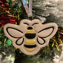 Load image into Gallery viewer, Winged Honeybee Christmas Ornament