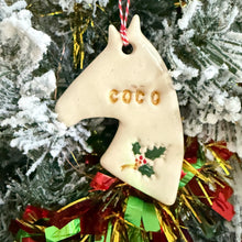 Load image into Gallery viewer, Personalised Horse Xmas Ornament