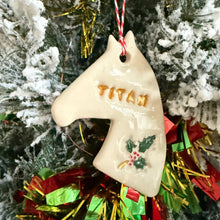Load image into Gallery viewer, Personalised Horse Xmas Ornament