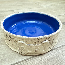 Load image into Gallery viewer, Handmade Ceramic Dog Bowls - with personalisation