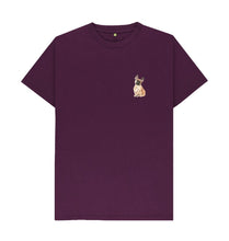 Load image into Gallery viewer, Purple French Bulldog Print Organic Cotton T-Shirt
