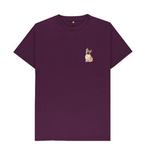 Load image into Gallery viewer, Purple French Bulldog Print Organic Cotton T-Shirt