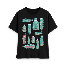 Load image into Gallery viewer, Black Printed T-shirt Front