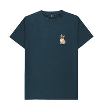 Load image into Gallery viewer, Denim Blue French Bulldog Print Organic Cotton T-Shirt
