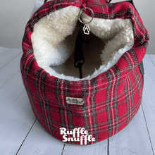 Load image into Gallery viewer, Red Tartan Tweed Dog Carrier
