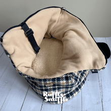 Load image into Gallery viewer, Blue Check Tweed Dog Carrier
