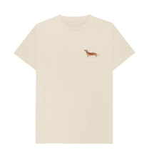 Load image into Gallery viewer, Oat Dachshund Watercolour Print Organic Cotton T-Shirt
