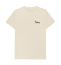 Load image into Gallery viewer, Oat Dachshund Watercolour Print Organic Cotton T-Shirt