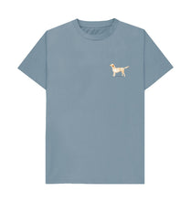Load image into Gallery viewer, Stone Blue Labrador Watercolour Print Organic Cotton T-Shirt
