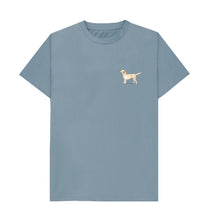 Load image into Gallery viewer, Stone Blue Labrador Watercolour Print Organic Cotton T-Shirt