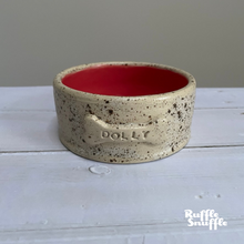 Load image into Gallery viewer, Handmade Ceramic Dog Bowls - with personalisation