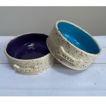 Load image into Gallery viewer, Handmade Ceramic Dog Bowls - with personalisation
