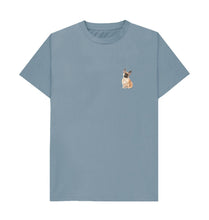 Load image into Gallery viewer, Stone Blue French Bulldog Print Organic Cotton T-Shirt