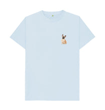 Load image into Gallery viewer, Sky Blue French Bulldog Print Organic Cotton T-Shirt
