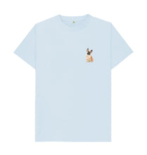 Load image into Gallery viewer, Sky Blue French Bulldog Print Organic Cotton T-Shirt