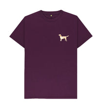 Load image into Gallery viewer, Purple Labrador Watercolour Print Organic Cotton T-Shirt
