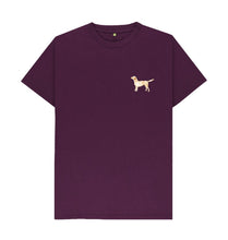 Load image into Gallery viewer, Purple Labrador Watercolour Print Organic Cotton T-Shirt