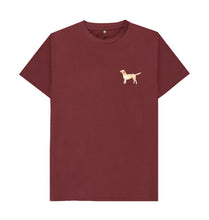Load image into Gallery viewer, Red Wine Labrador Watercolour Print Organic Cotton T-Shirt
