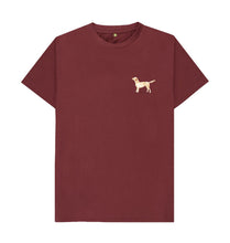 Load image into Gallery viewer, Red Wine Labrador Watercolour Print Organic Cotton T-Shirt