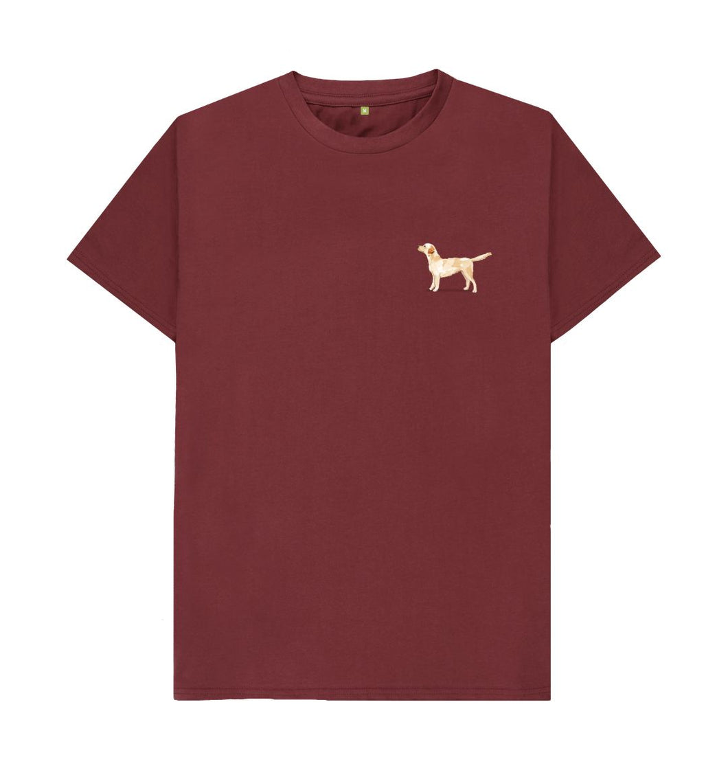 Red Wine Labrador Watercolour Print Organic Cotton T-Shirt