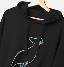 Load image into Gallery viewer, Greyhound Line Art Mens Hoodie with Pockets