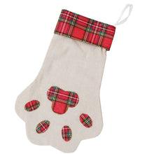 Load image into Gallery viewer, Personalised Paw Christmas Stocking for Dogs Filled with Goodies