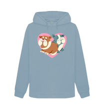 Load image into Gallery viewer, Stone Blue Bully Love - Hoodie with Pockets