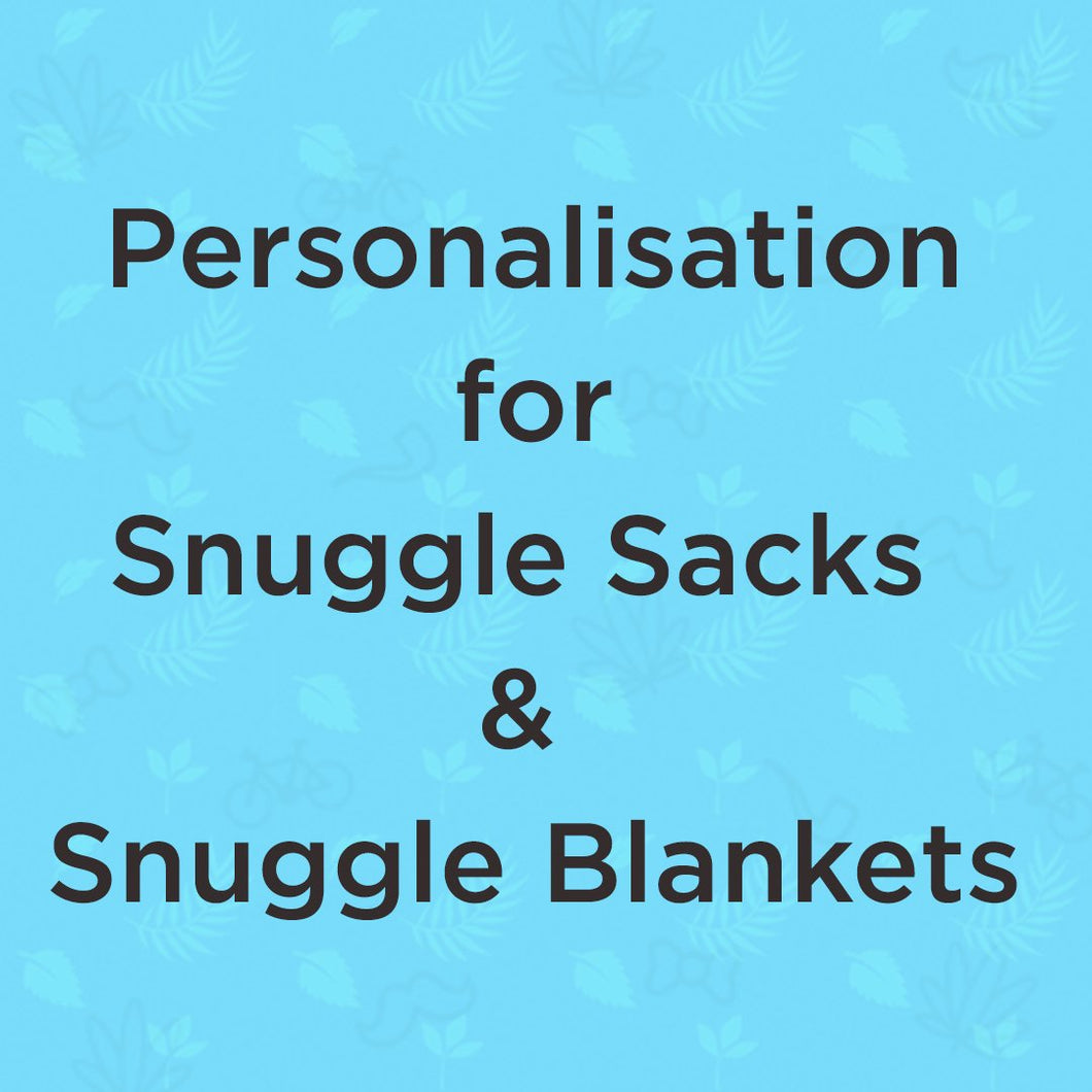 Personalisation for snuggle blankets and sacks - snuffle mat by Ruffle Snuffle