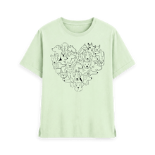 Load image into Gallery viewer, Pastel Green Printed T-shirt Front
