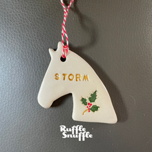 Load image into Gallery viewer, Personalised Horse Xmas Ornament
