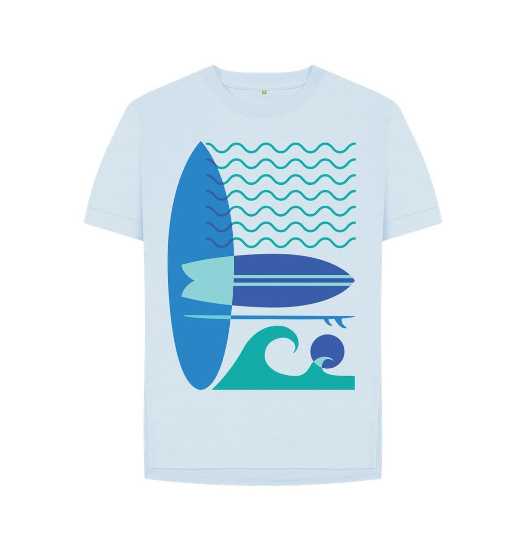 Sky Blue Eco Surf Organic Cotton T-Shirt