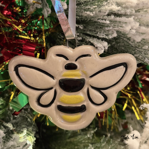 Winged Honeybee Christmas Ornament