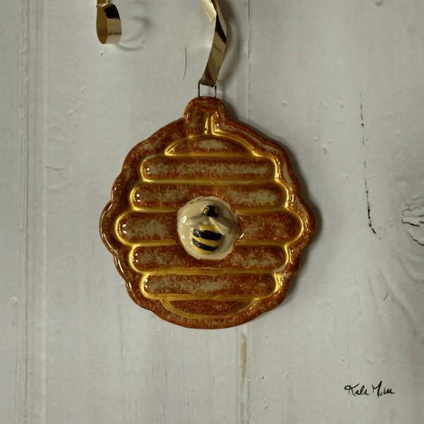Bee and Beehive Christmas Ornament