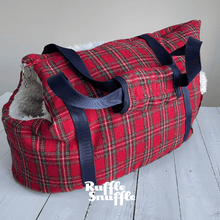 Load image into Gallery viewer, Red Tartan Tweed Dog Carrier
