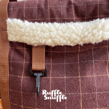 Load image into Gallery viewer, Brown Check Tweed Dog Carrier
