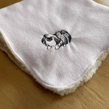 Load image into Gallery viewer, Pekingese Embroidered Blanket
