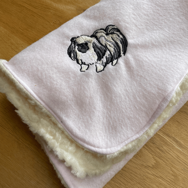 Pekingese Embroidered Blanket