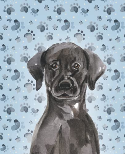 Black Labrador College Ruled Notebook Journal