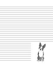 Load image into Gallery viewer, Boston Terrier College Ruled Notebook Journal
