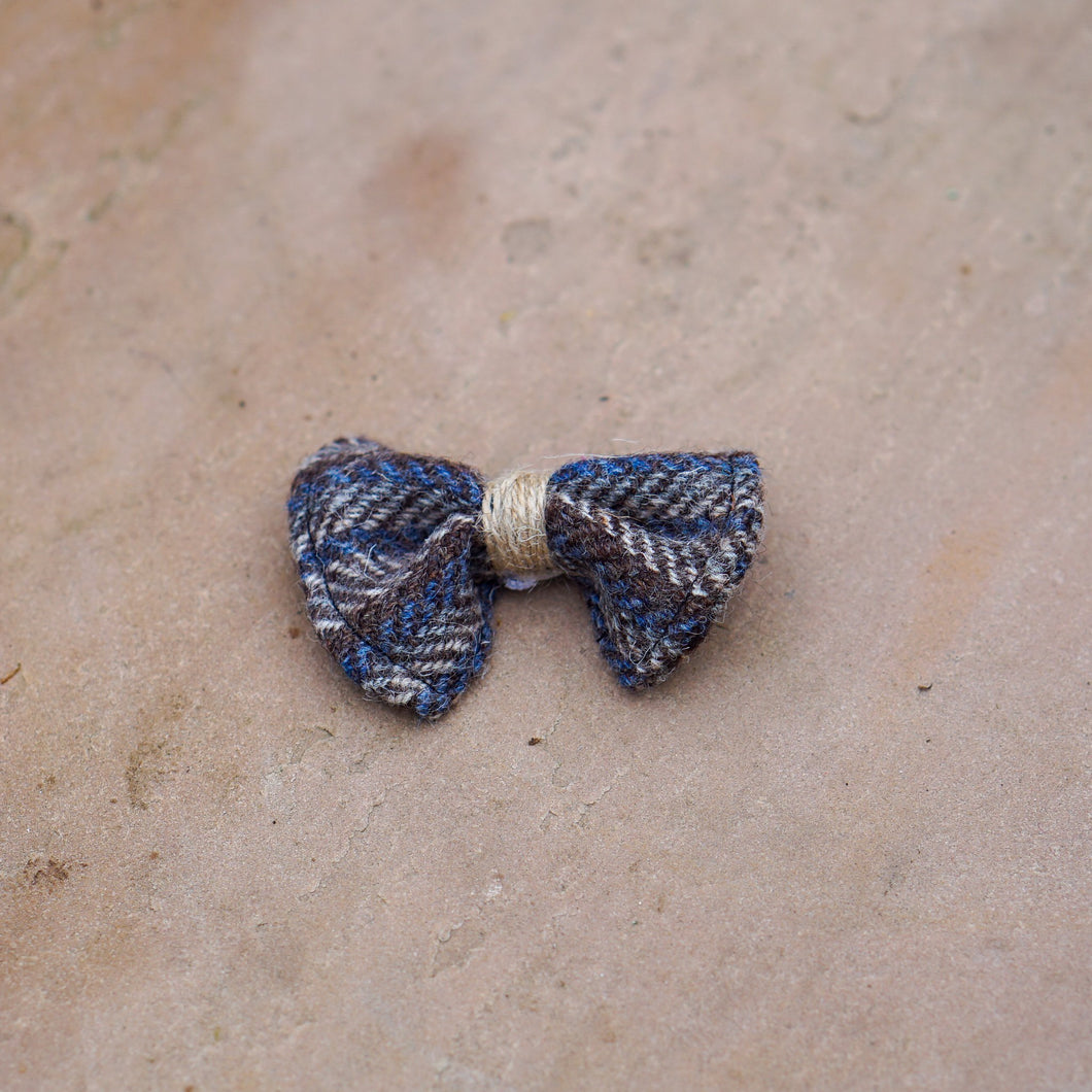 Harris Tweed Dog Bow Tie - Small