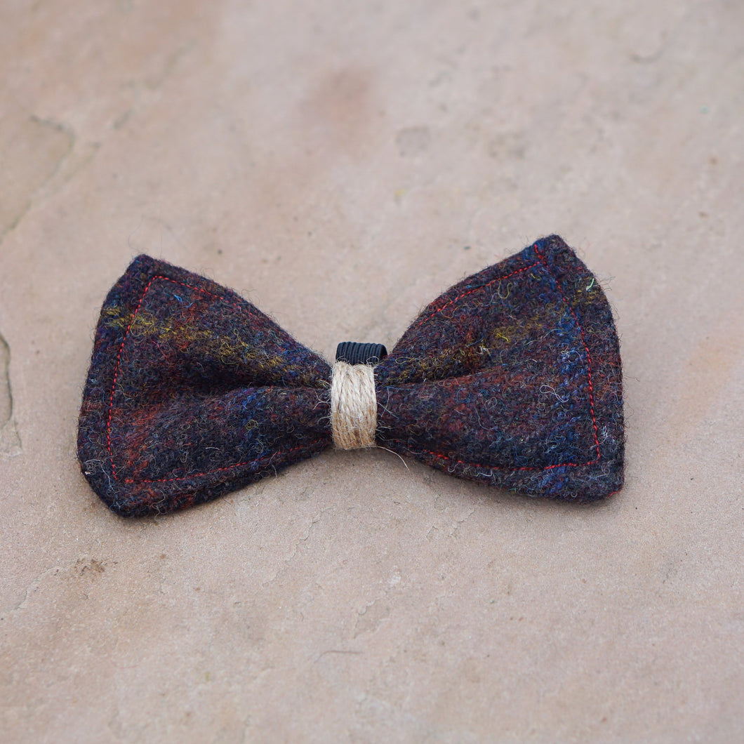 Harris Tweed Dog Bow Tie