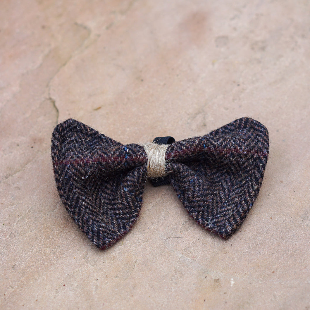 Harris Tweed Dog Bow Tie