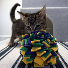 Load image into Gallery viewer, Ruffle Cat Treat Ball - snuffle mat by Ruffle Snuffle
