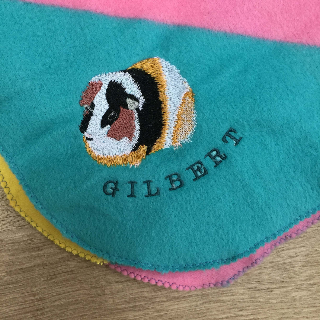 Guinea Pig - Personalised Fleece Blanket - snuffle mat by Ruffle Snuffle