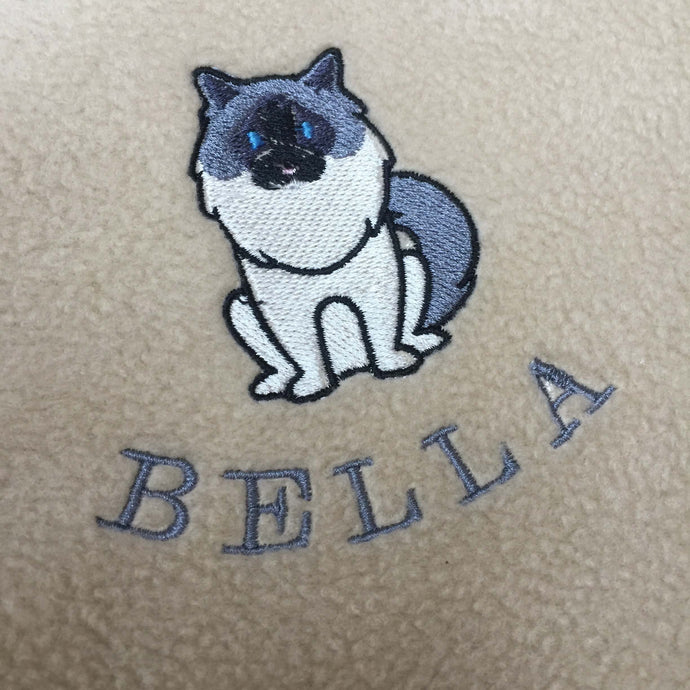 Personalised Fleece Cat Breed Blanket - snuffle mat by Ruffle Snuffle
