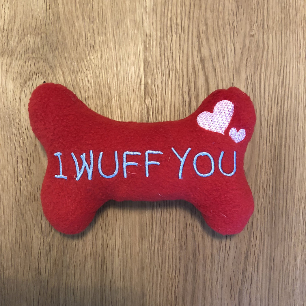 Ruffle Snuffle 'I WUFF YOU' Bone - snuffle mat by Ruffle Snuffle