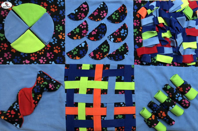 RebelPaws Nosework Activity Mat • 6 Panels - snuffle mat by Ruffle Snuffle