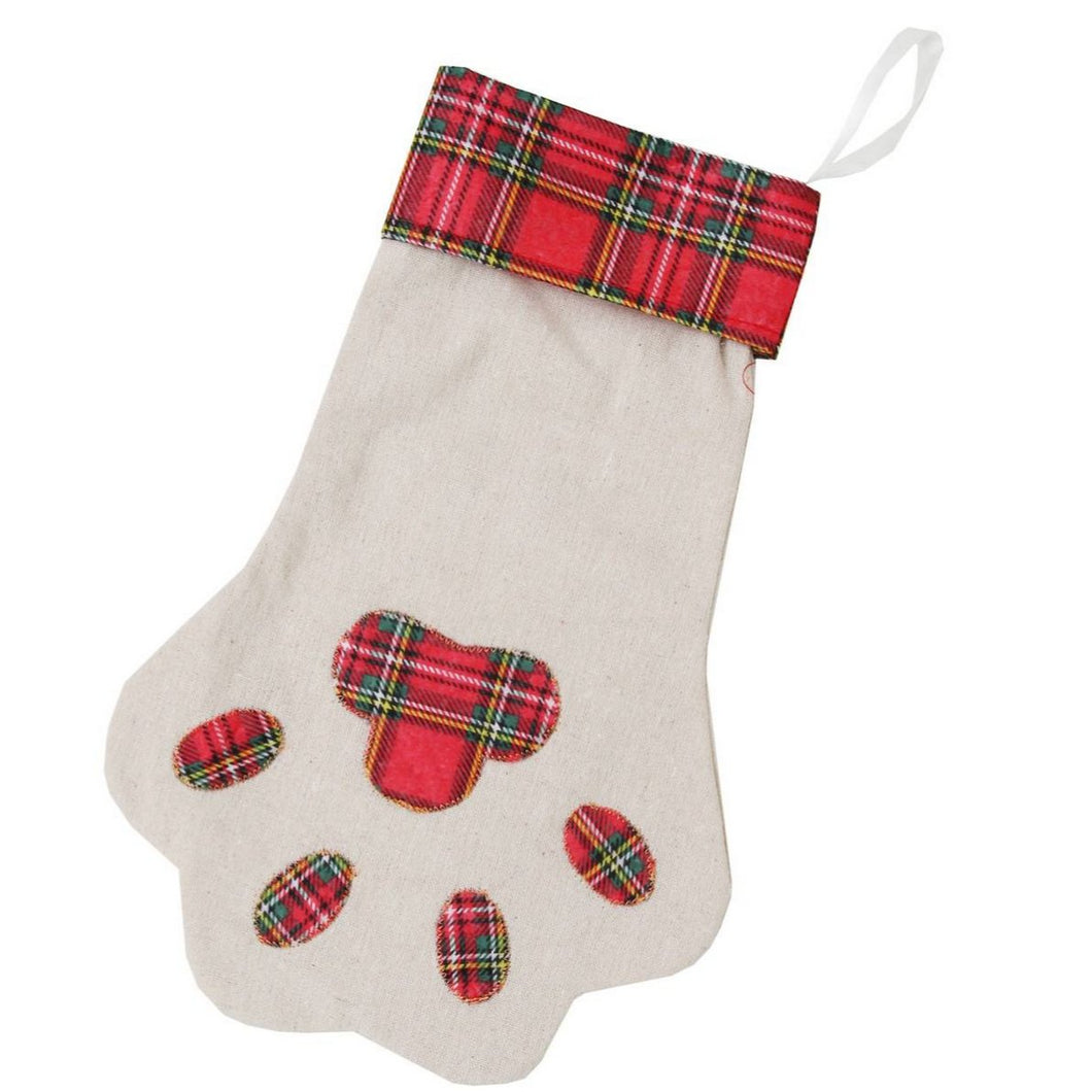Paw Personalised Christmas Stocking for Dogs