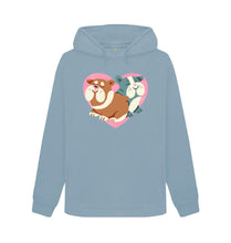 Load image into Gallery viewer, Stone Blue Bully Love - Hoodie with Pockets
